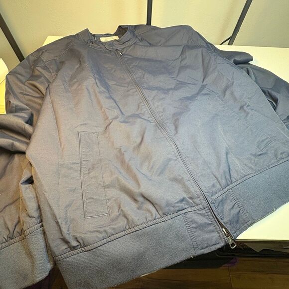 Goodfellow & Co Men’s Water-Resistant Bomber Jacket – Size L – Navy Blue Lightwe - Picture 1 of 7